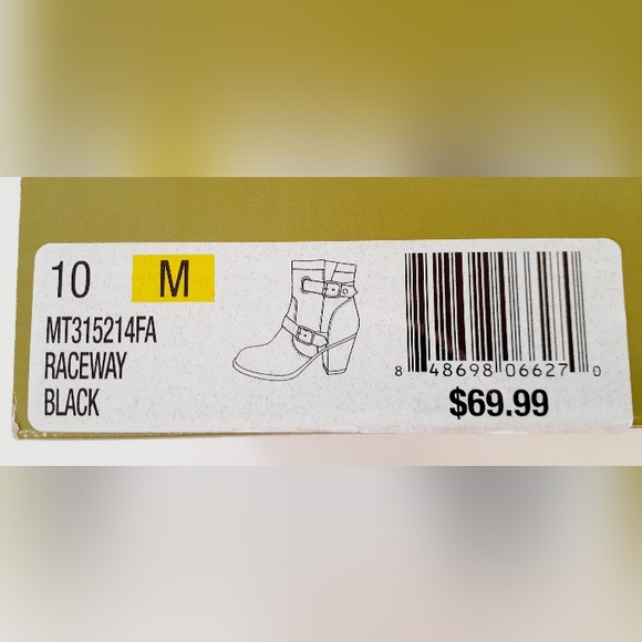 Mootsies Tootsies Dark Heeled Boots with Buckle Size 10 - Picture 7 of 8